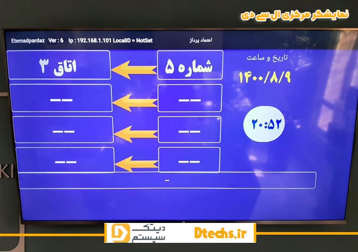 نمایشگر مرکزی ال سی دی